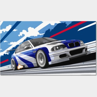 NSF M3 E46 GTR TOURING CAR DTM WIDEBODY Posters and Art